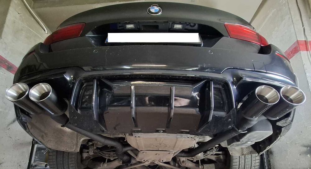 tłumik końcowy wydech przelot BMW 5 F10 F11 520d 525d 530d 4x90mm