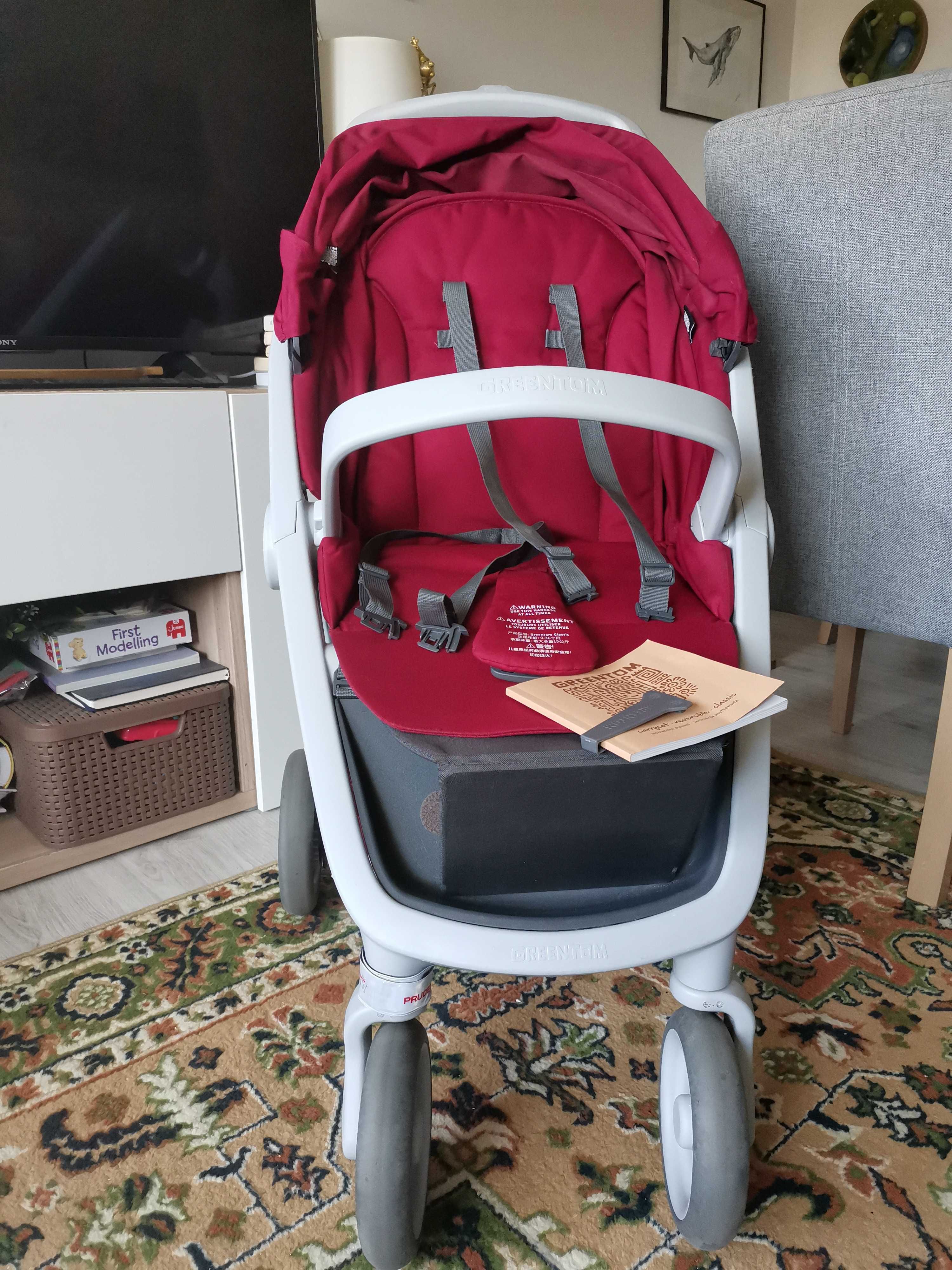 Wózek spacerowy spacerówka Greentom Classic Cherry Grey