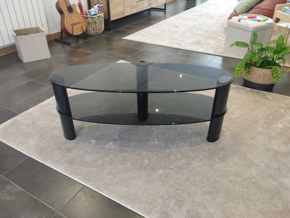 Mesa com tampo de vidro para tv/outro