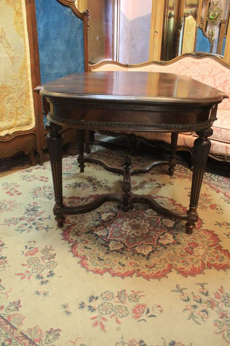 Francuskie biurko z szufladą centralną - pasisander - Gryfino