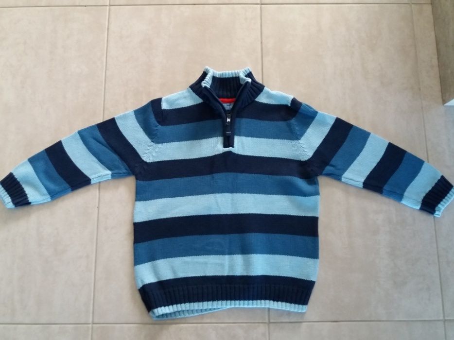Sweter niebieski, paski, TU, 98-104