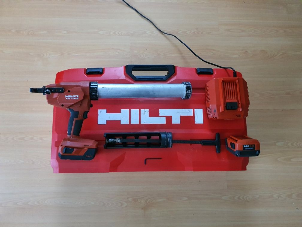 HILTI CD 4-A22 Aku Pistolet do Kleju Silikonu 600-310ml DUŻY ZESTAW