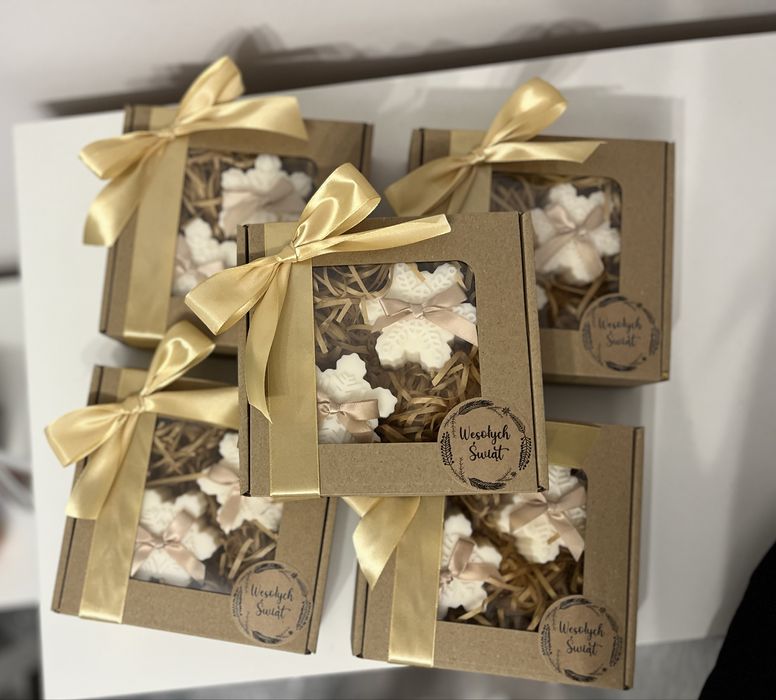 Świeca świeczka sojowa zestaw świec świateczny box