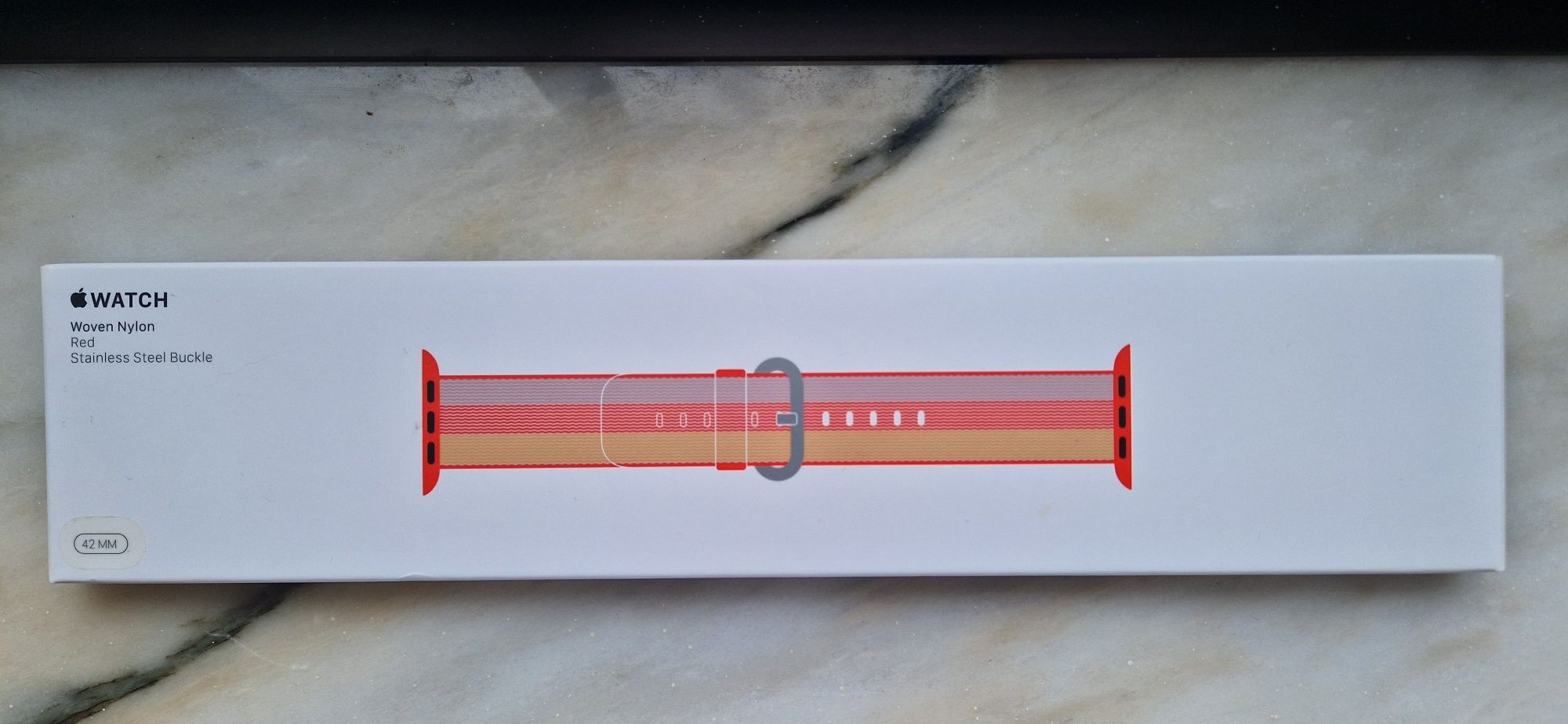 Bracelete APPLE Watch 42mm Nova - Woven Nylon Red