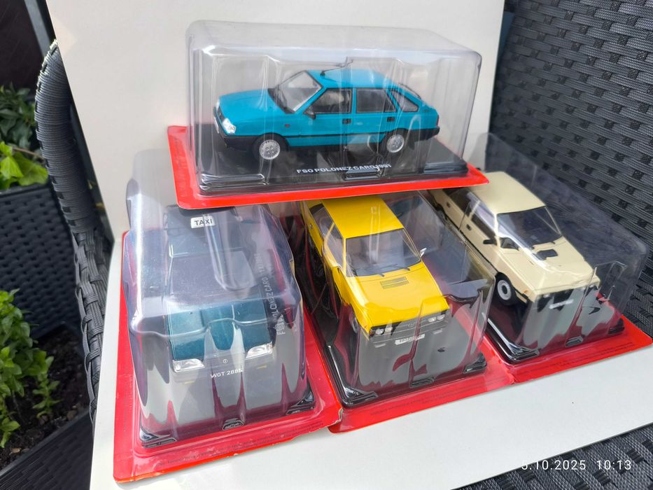 Zestaw 4x Polonez (w tym 2x Caro) 1:24 Hachette Samochody PRL