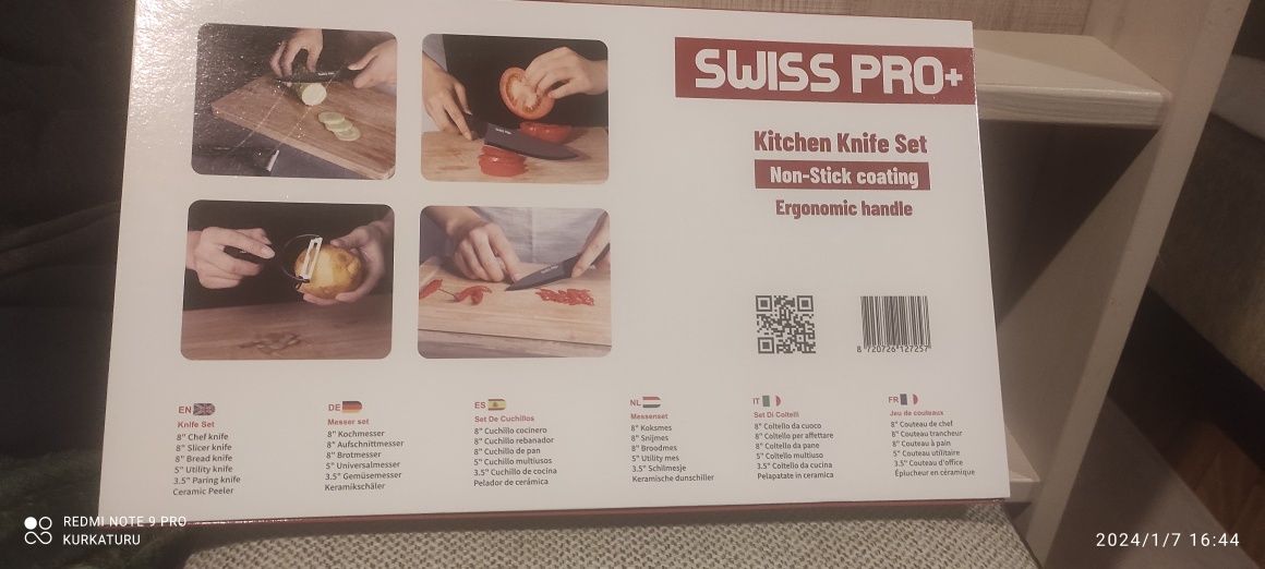Komplet noży w pudełku Swiss Pro+