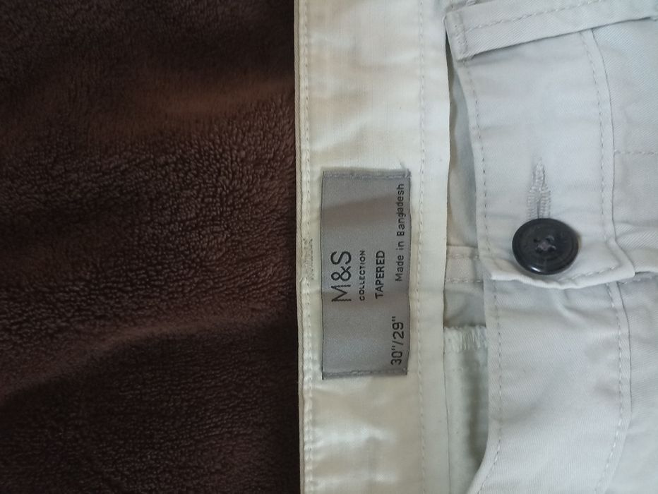 Spodnie białe/beżowe M&S 30"/29"