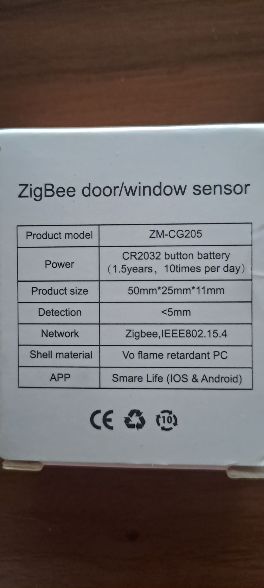 ZigBee door/window sensor Tuya Smart Life