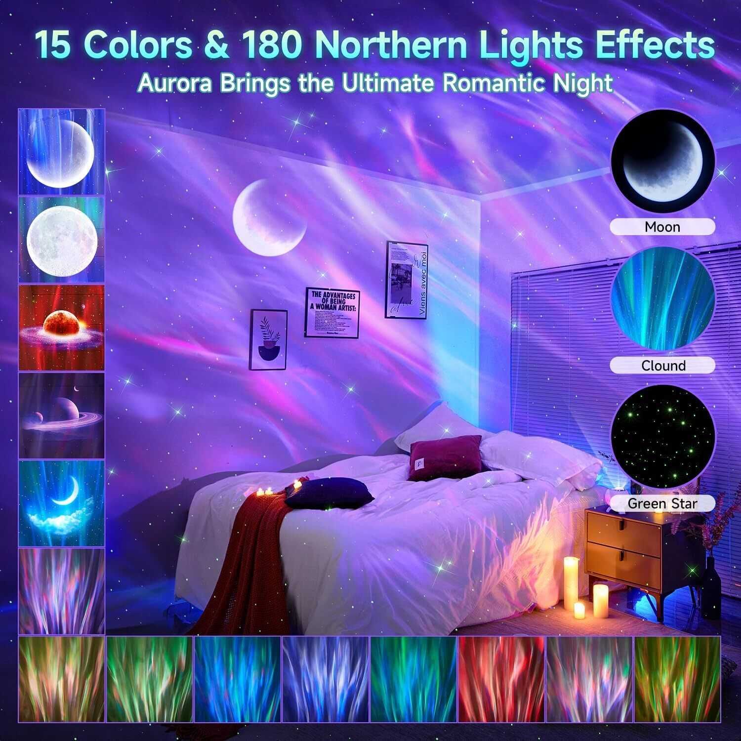 Projektor gwieździstego nieba LED dla dzieci głośnik bluetooth RGB 3D