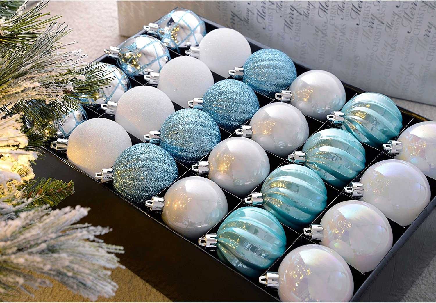 Pacote de bolas de árvore de Natal, 48 peças