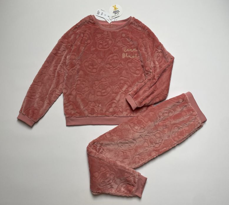 40 42 George 12-14 ciepła piżama zimowa miś futerko pluszowa dres cozy