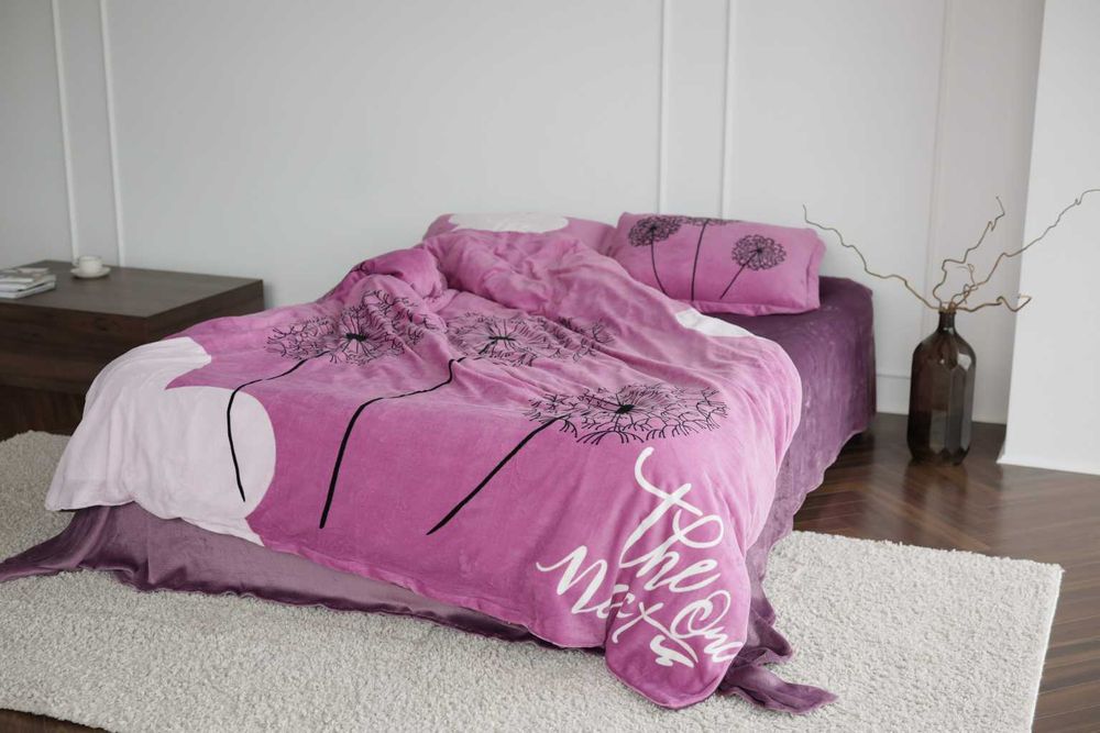 Плюшева постільна білизна (євро)