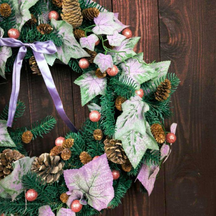 Wianek świąteczny wieniec ozdoba girlanda stół drzwi wykonany ręcznie