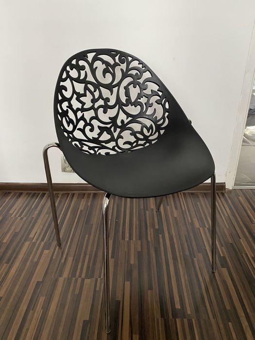Krzesło dekoracyjne abażur czarne