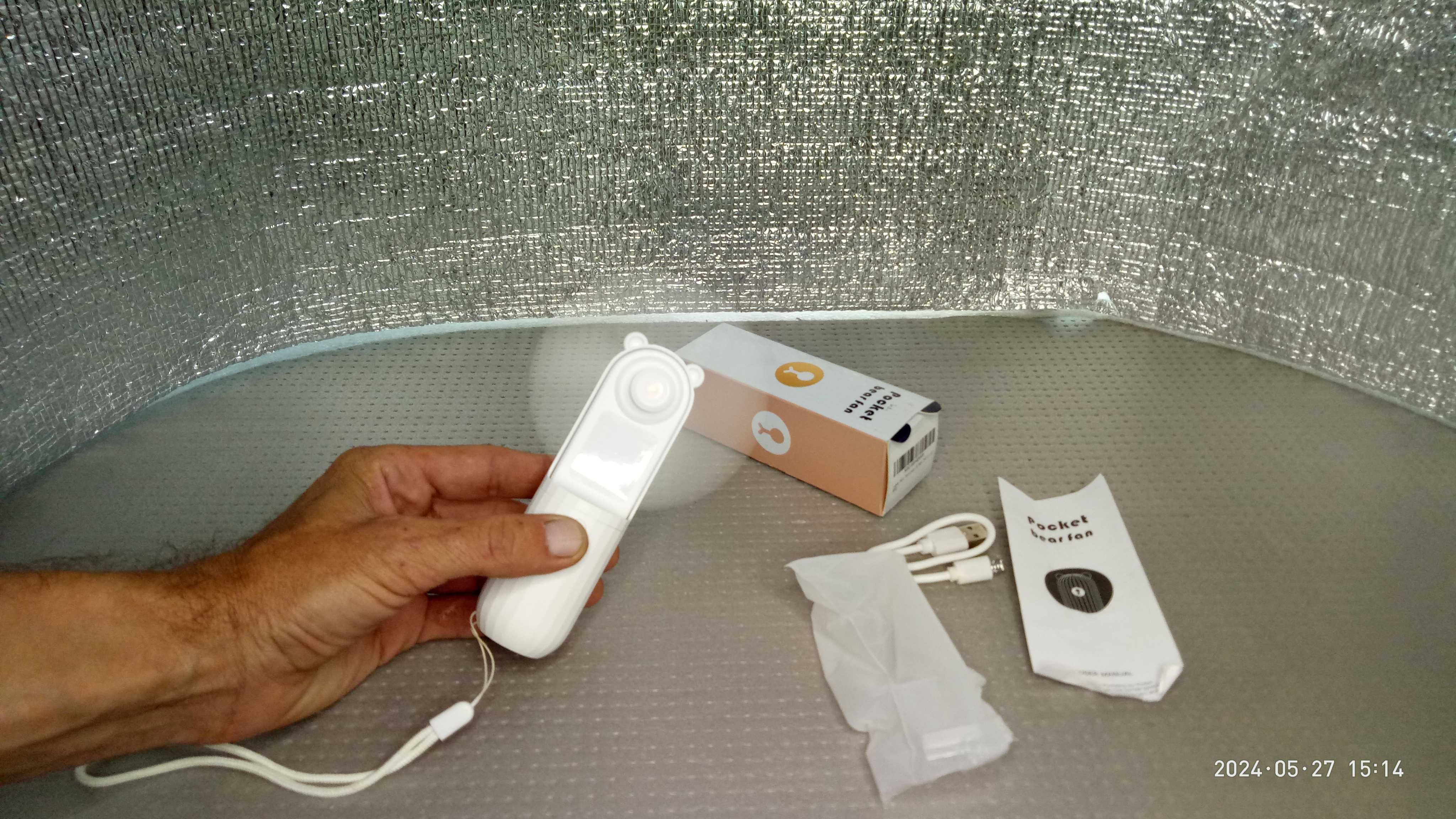 Портативный aккумуляторный вентилятор - Power Bank 2500mAh / Lahuko