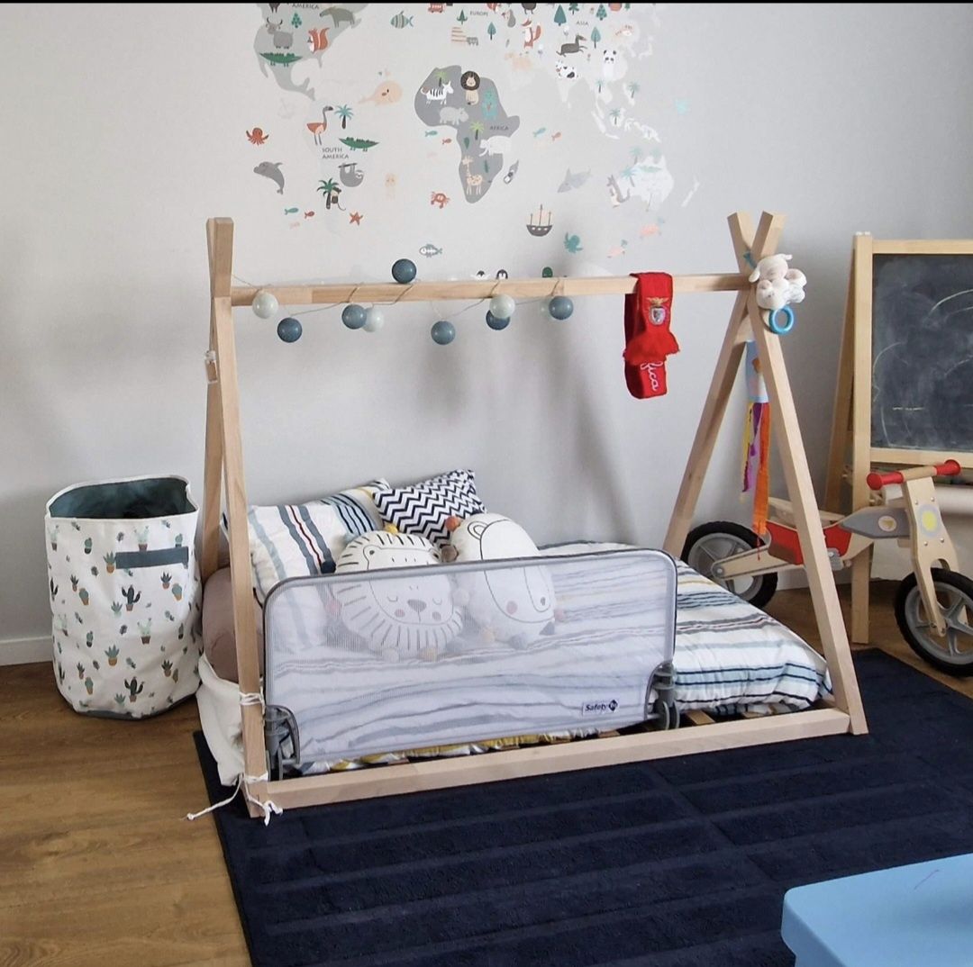 Cama Tipy Montessori 1,40x0,7m com estrado e colchão
