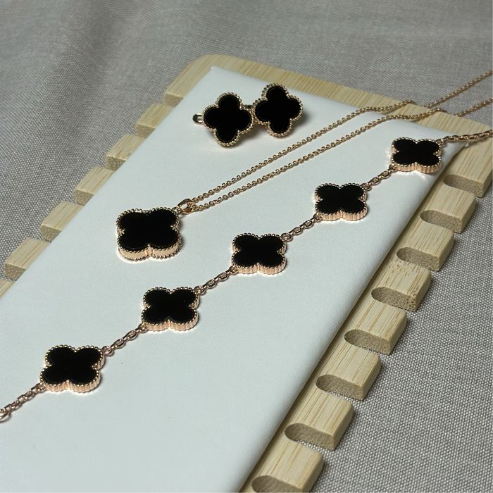 Клевер браслет,сережки,кольє