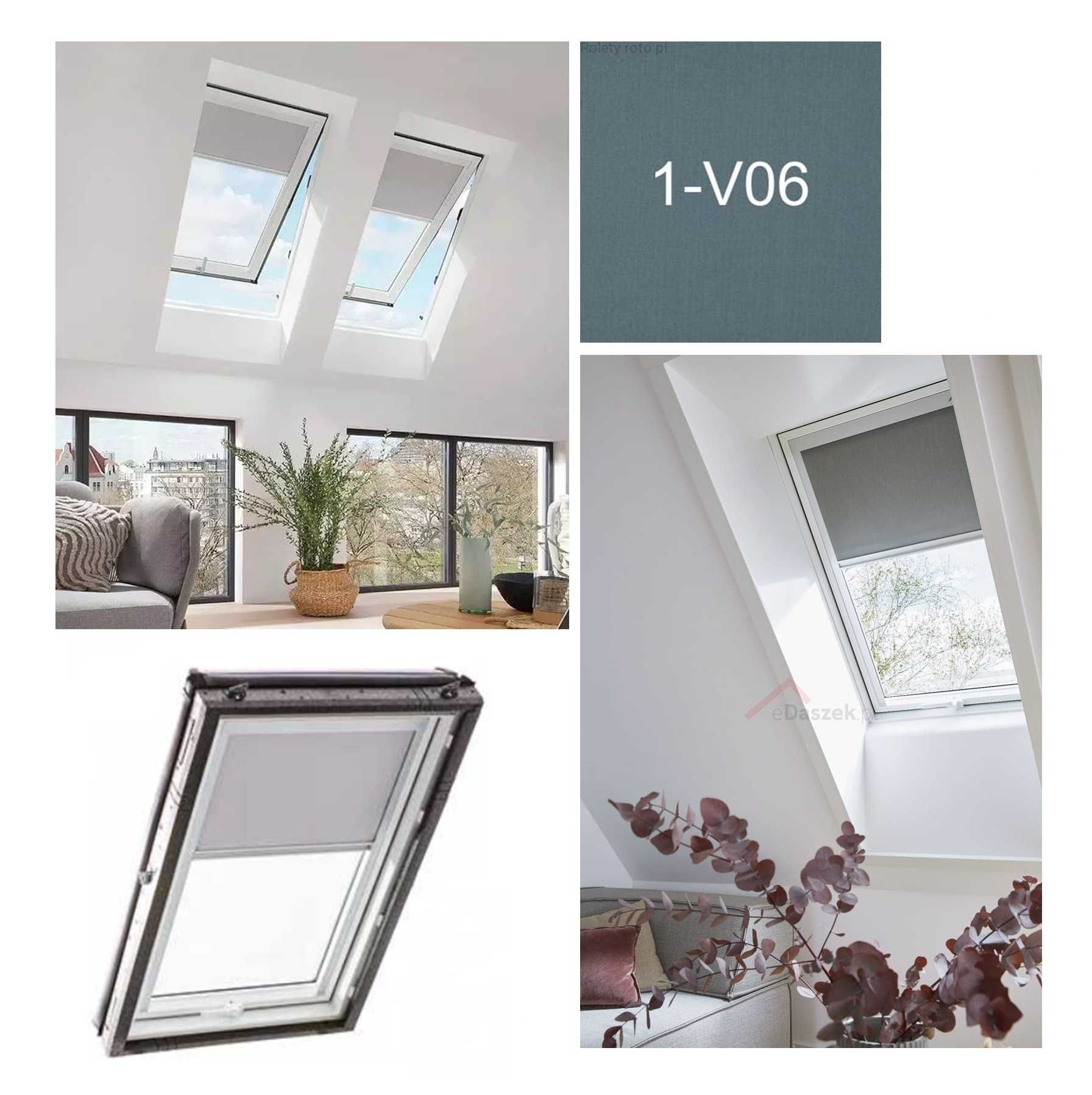 roleta zaciemniająca ZRV 65x98cm SZARA V06 okno dachowe Roto R4 i R7