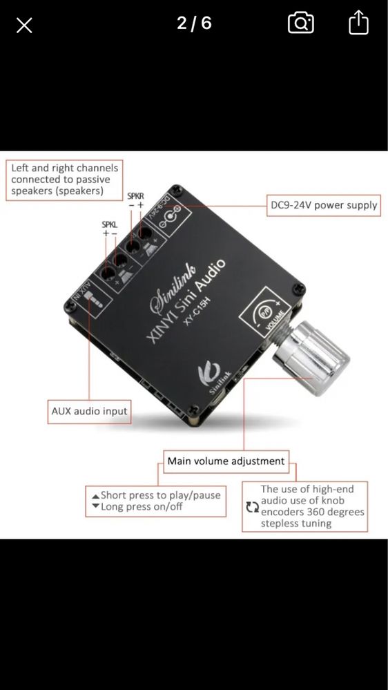 Mini amplificador novo com Bluetooth