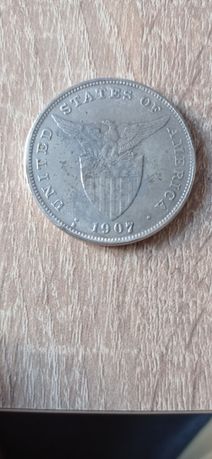 Sprzedam monetę one peso 1907