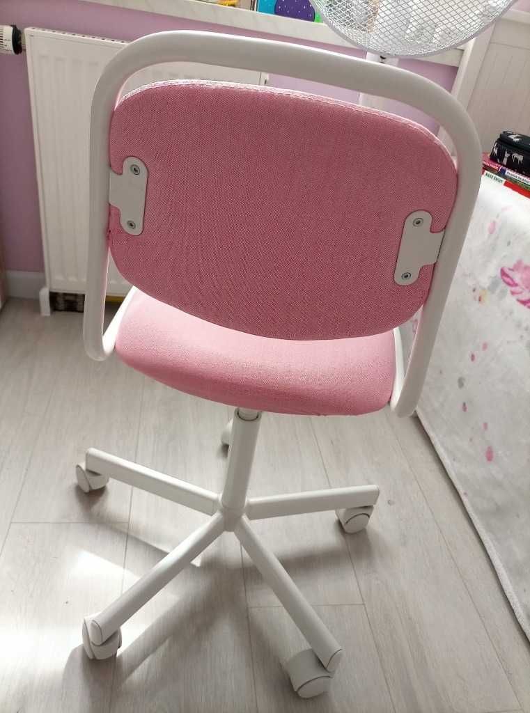 Krzesło biurkowe Ikea ORFJALL różowy
