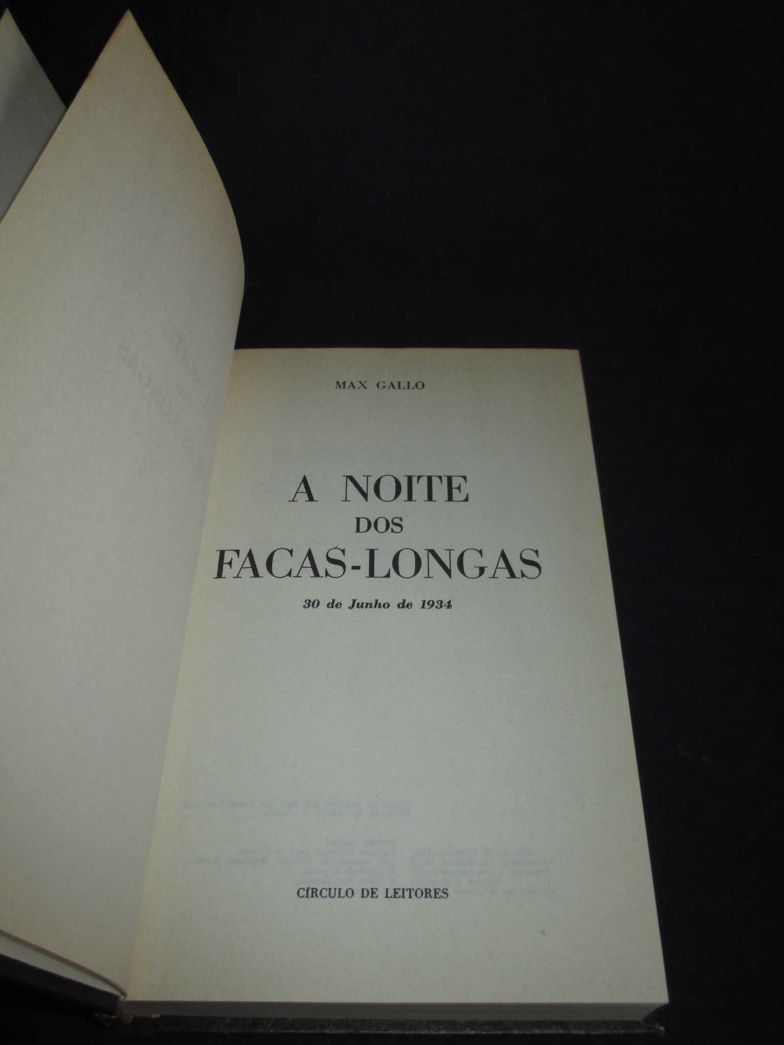 Livro A Noite dos Facas Longas Max Gallo