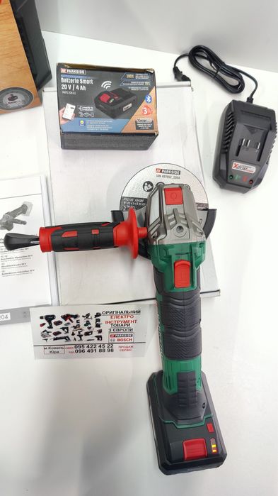 НОВ ОРИГ аккумуляторн болгарк GERMAN Parkside PWSA 20/шлифмашин/акумул
