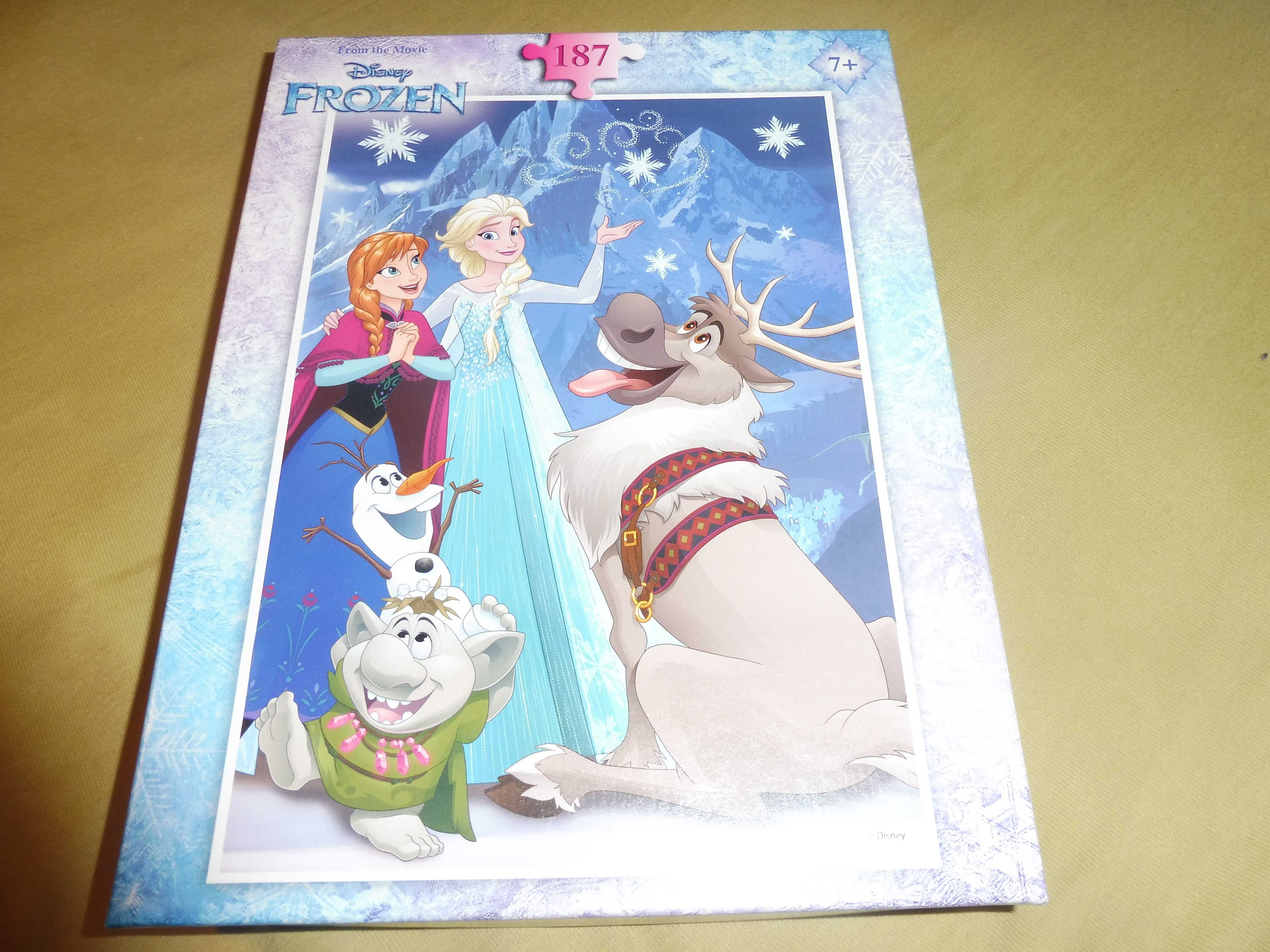 Puzzle Frozen Kraina lodu Elsa Anna Olaf Trol Sven wiek 7+ 187 elem.