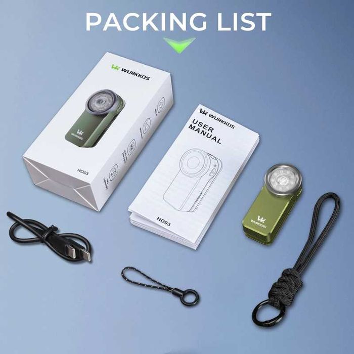 Ліхтар Wurkkos HD03 - 680 Люмен, RGB, USB-C, Магніт, Кліпса