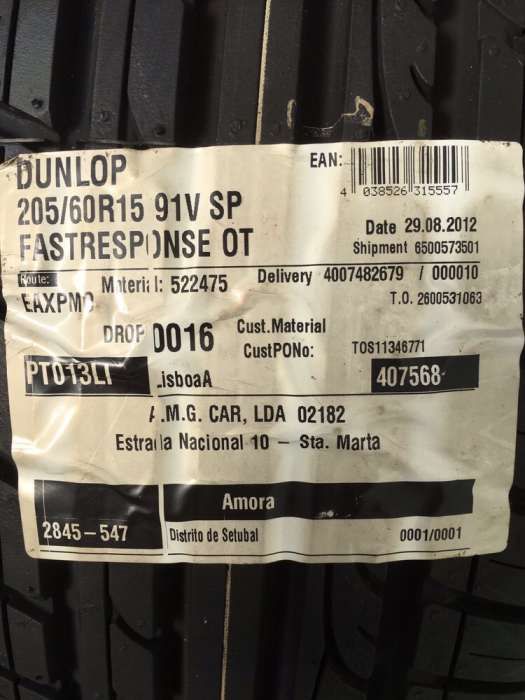 Pneu Dunlop_Novo_Sem uso