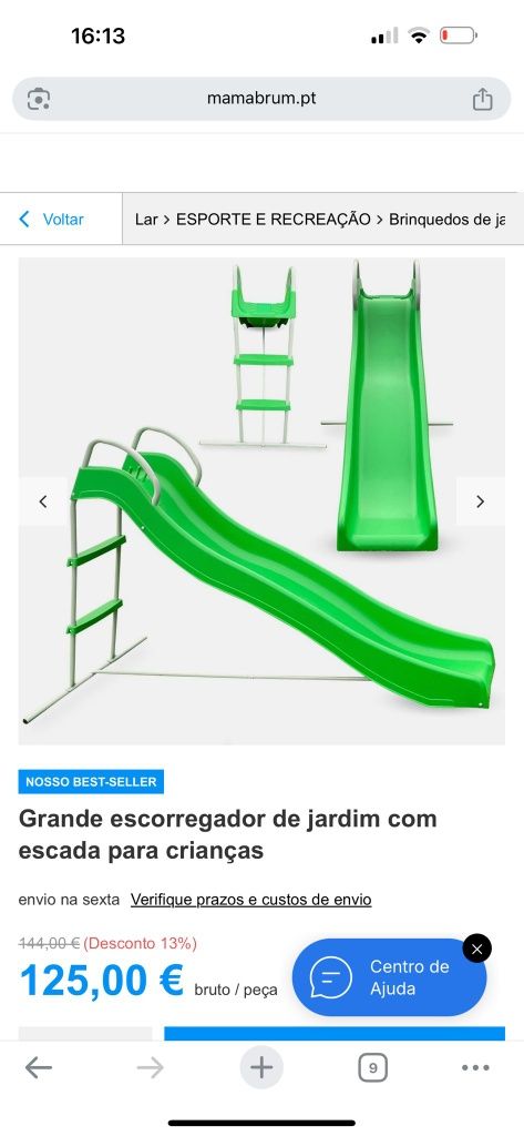 Escorrega infantil ate 45 kilos !