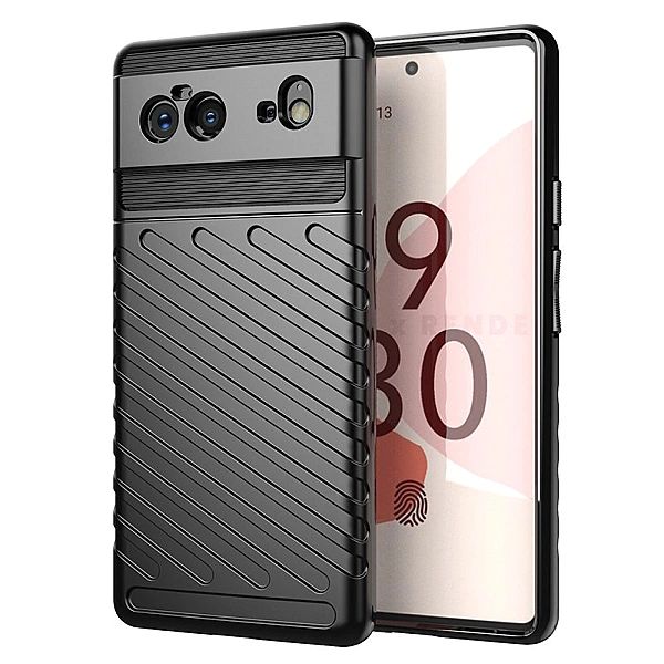 Etui Thunder Case Elastyczne Pancerne do Google Pixel 6 Czarny