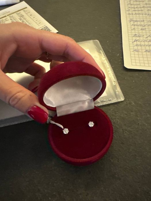 Сережки з діамантами GIA 0.60 ct (D/VS1 та G/VS1)