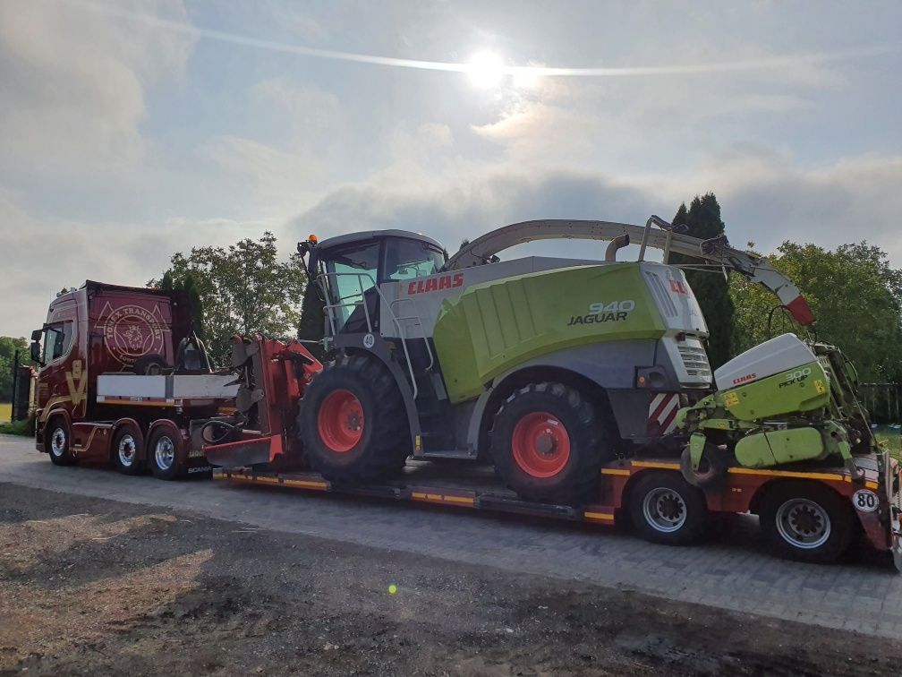 Transport kombajnów sieczkarni opryskiwaczy maszyn domków gabarytów