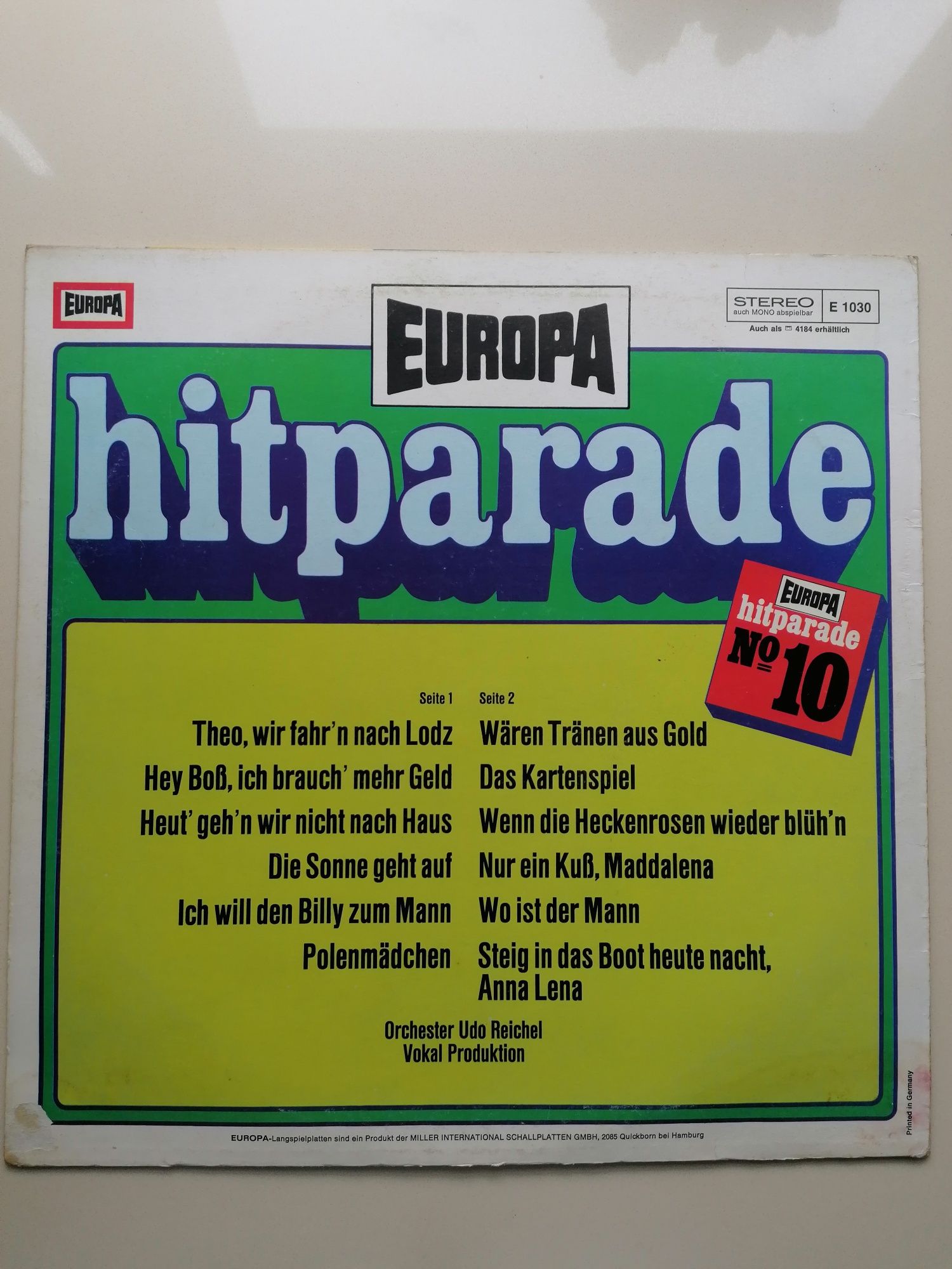 płyta winylowa Europa Hit Parade