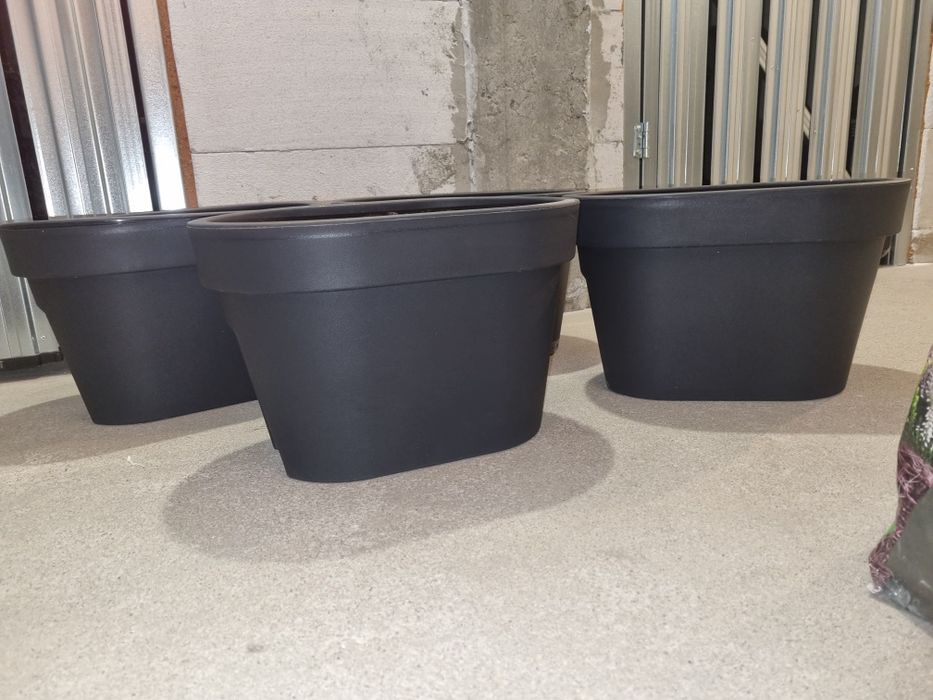 Donica Balkonowa Duża Antracytowa  4sztuki