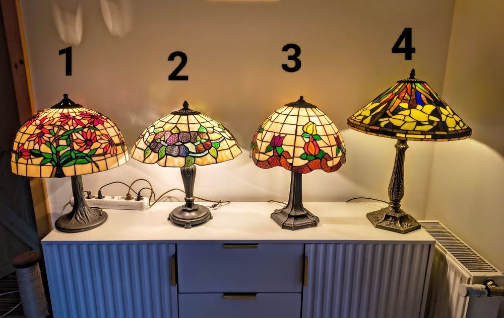 Tiffany lampy witrażowe stołowe / nocne Art deco