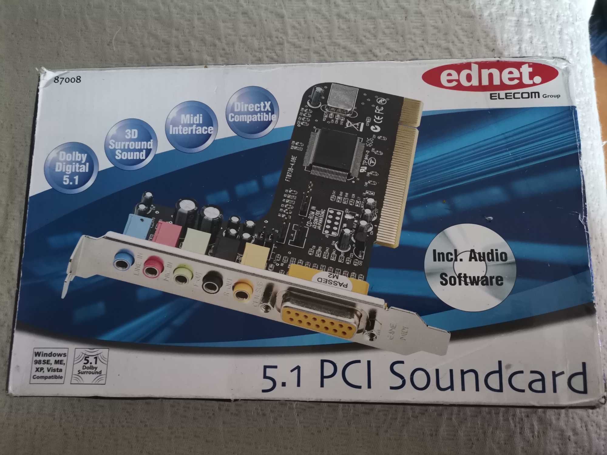 Placa som Pci 5.1 ednet