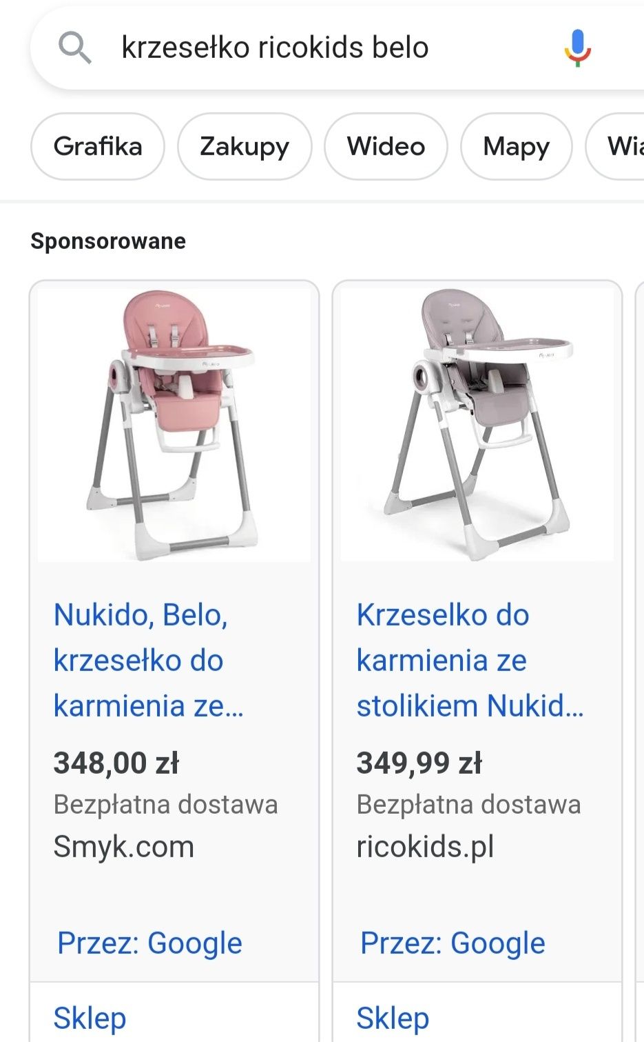 Krzesełko do karmienia Ricokids Belo szare