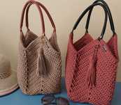 Torba, torebka shopperka, tulipan, wykonana na szydełku, handmade