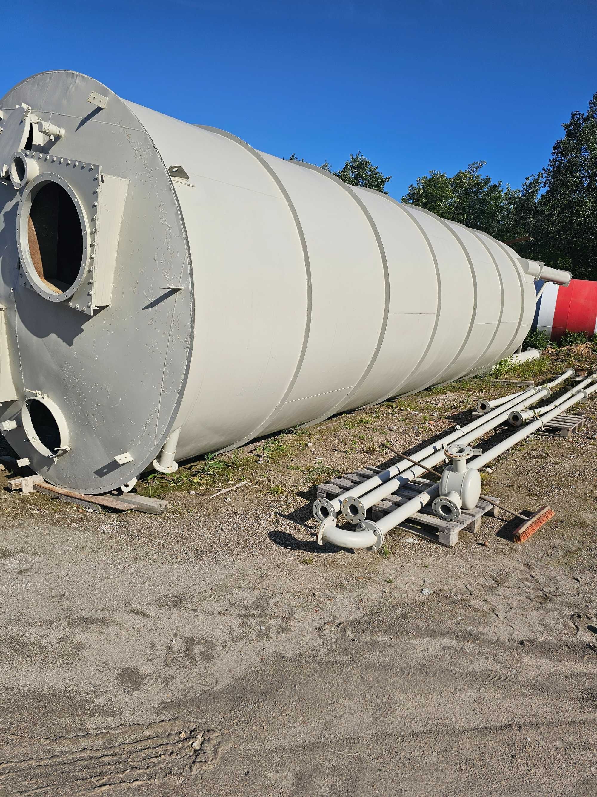 Silos cementu 100T, popiół , wapno, materiały sypkie, osprzęt