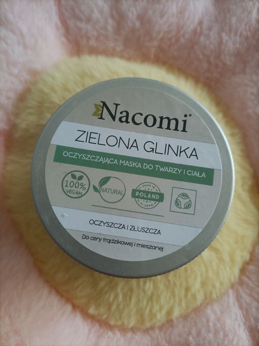 Oddam za grosze Maseczka do twarzy zielona glinka nacomi