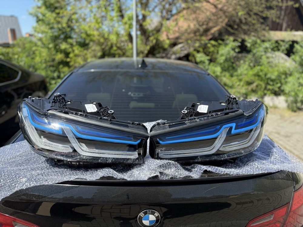 Фары BMW G30 / G31 2016-2020 LCI 2020+ рестайлинг (Laser black)