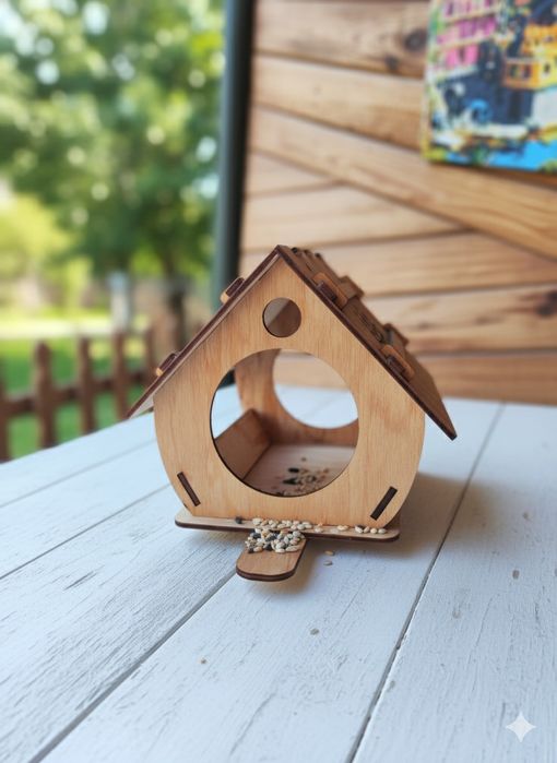 Годівничка для птахів з дерева