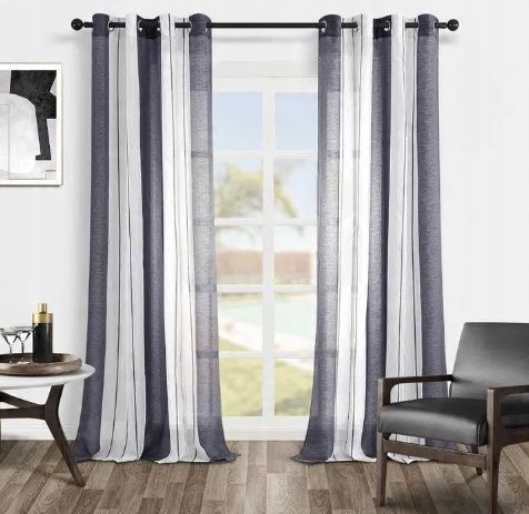 Top Finel 2-częściowy zestaw przezroczystych firanek z oczkami 140x220