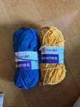 Włóczka Yarnart Eco Cotton XL bawełna niebieski żółty 400 g