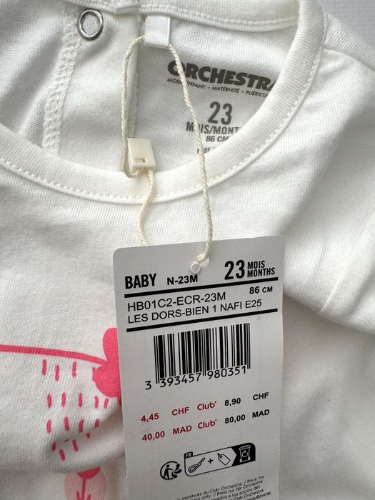 Orchestra Body Pajacyk dla dziewczynki 86cm