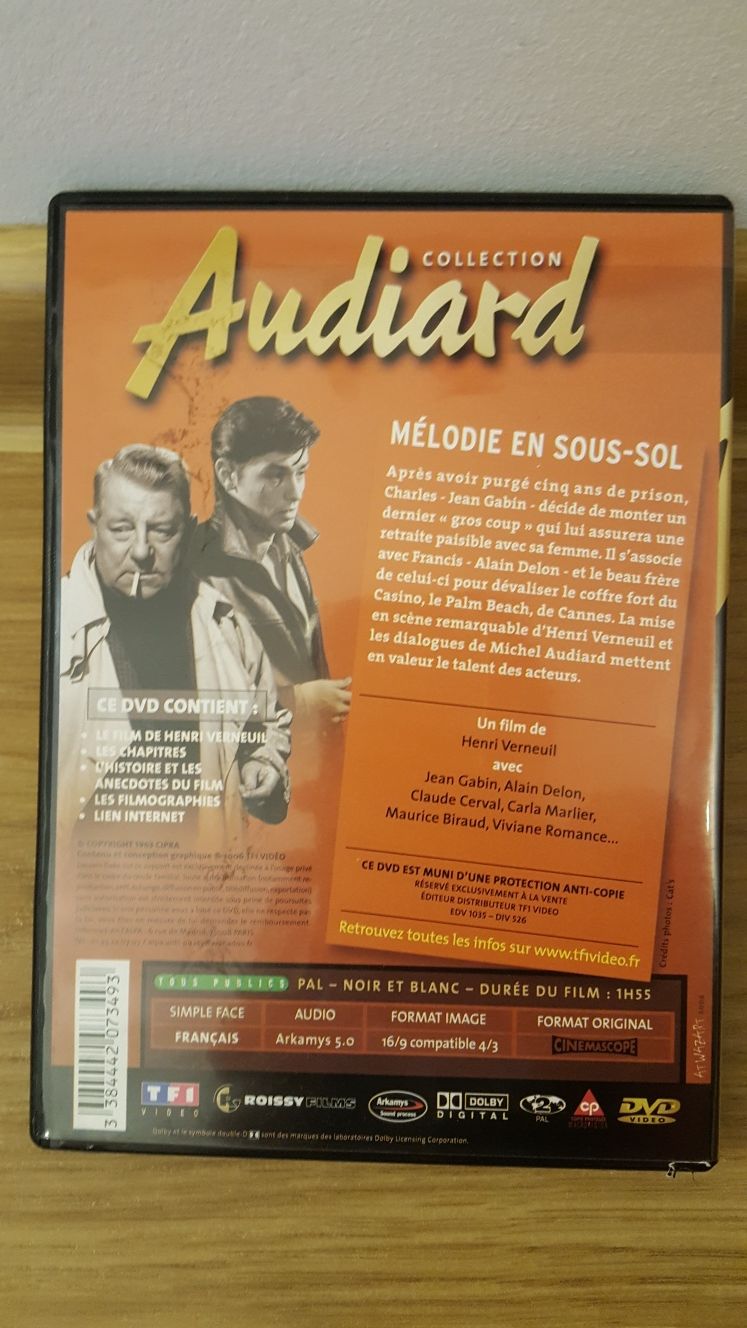 DVD "Mélodie en sous-sol" film fr obcojęzyczny dramat kryminał