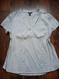 (3 bluzki) Jak nowa Biała bluzka top w paski może być  ciążowa h&m bb