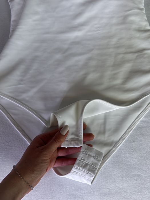 Боді Miss Diamond жіночий облягаючий з подвійним пуш ап білий xs/s